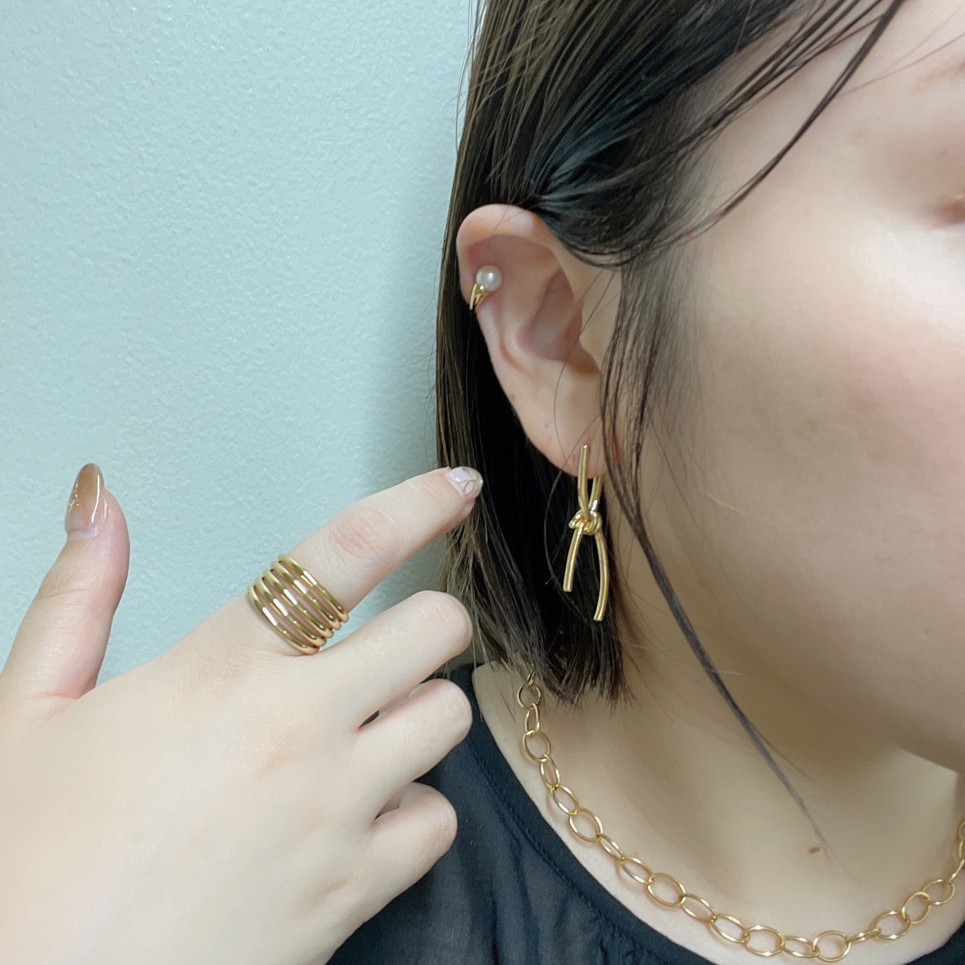 Wrap pierced earrings | ジュエッテ | クリスタ長堀